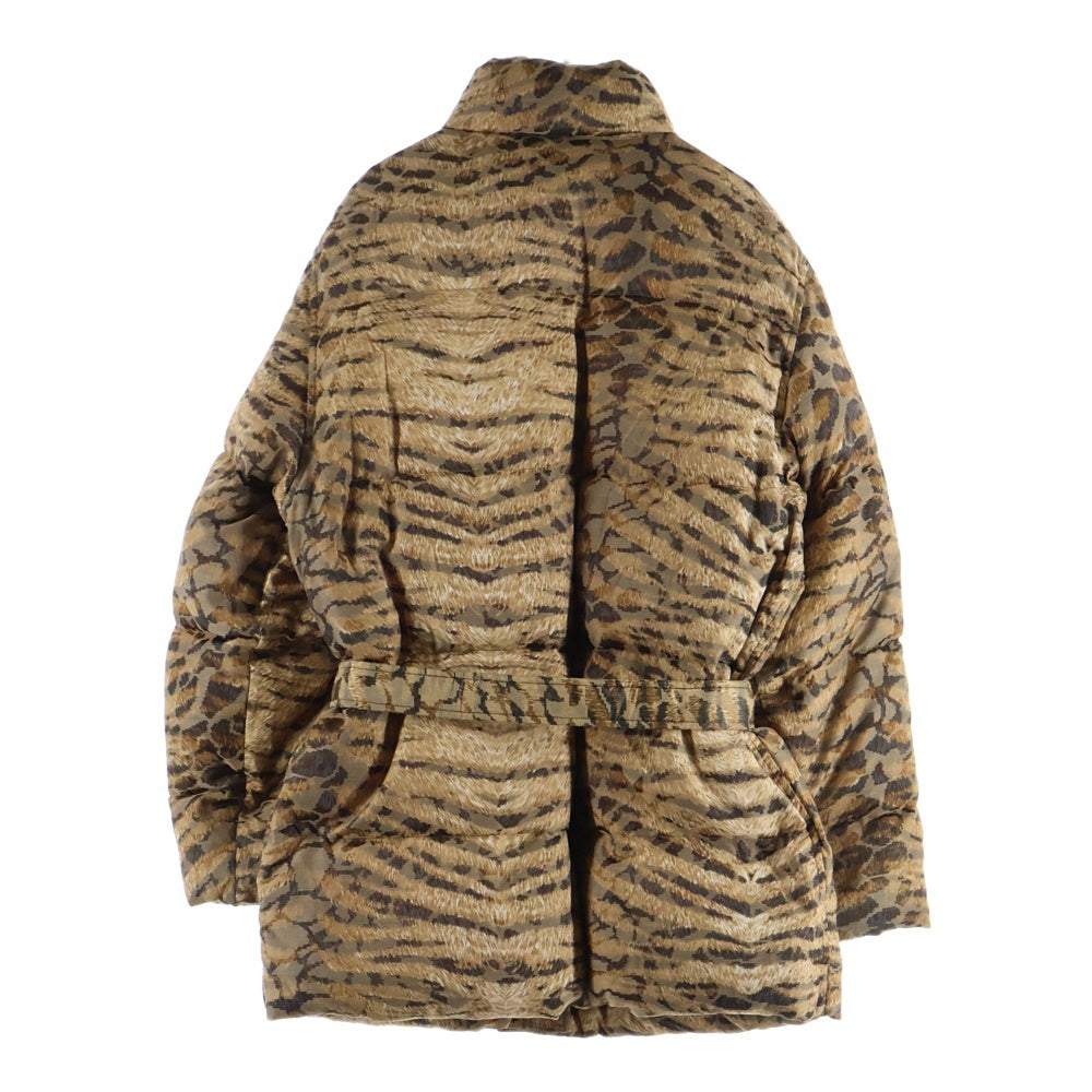 Salvatore Ferragamo(サルヴァトーレ フェラガモ) レオパード ジップアップ 中綿ブルゾン ジャケット ブラウン レディース