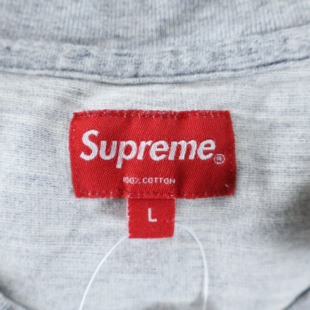 SUPREME(シュプリーム) 22SS Pocket S/S Tee ポケット刺繍ロゴ クルーネック半袖Tシャツカットソー グレー