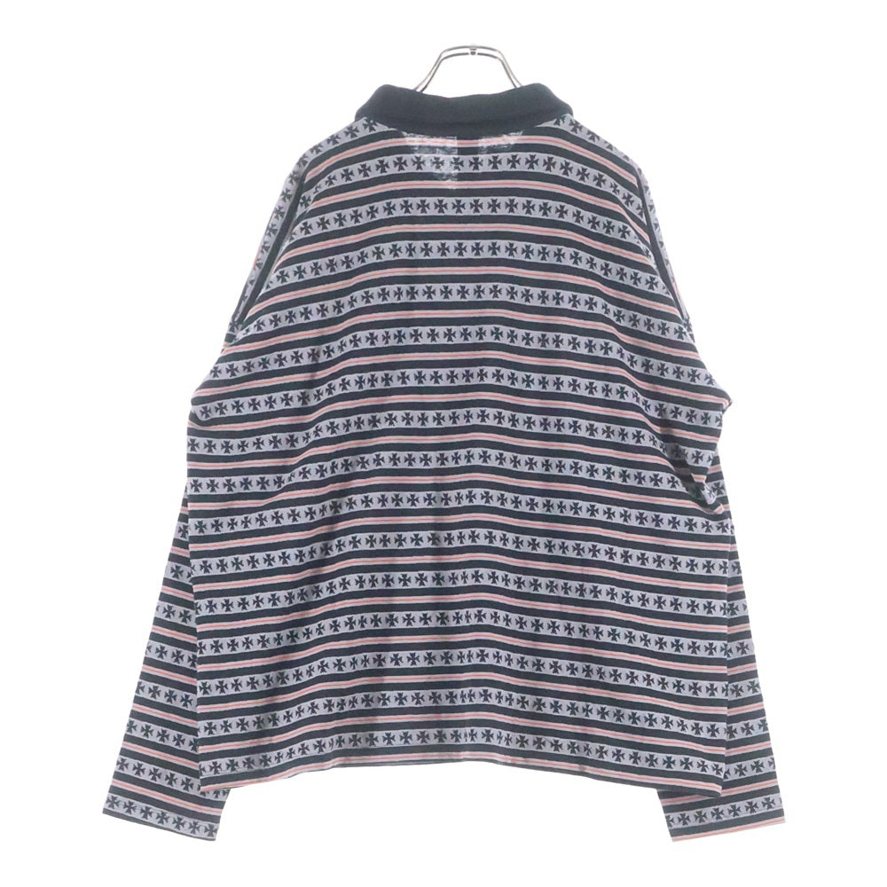 CHROME HEARTS(クロムハーツ) × マッティボーイ ワイノット チョンパー刺繍 ストライプ ポロ ロングスリーブシャツ マルチカラー