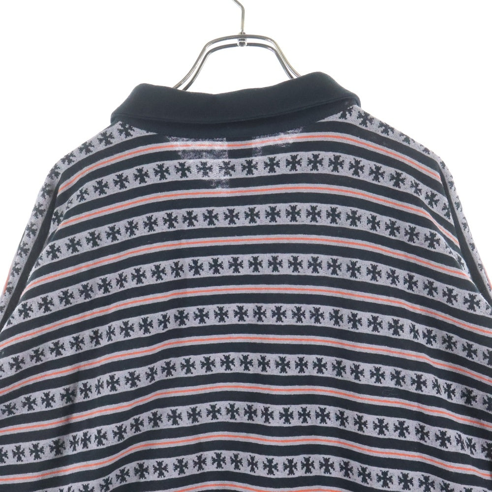 CHROME HEARTS(クロムハーツ) × マッティボーイ ワイノット チョンパー刺繍 ストライプ ポロ ロングスリーブシャツ マルチカラー