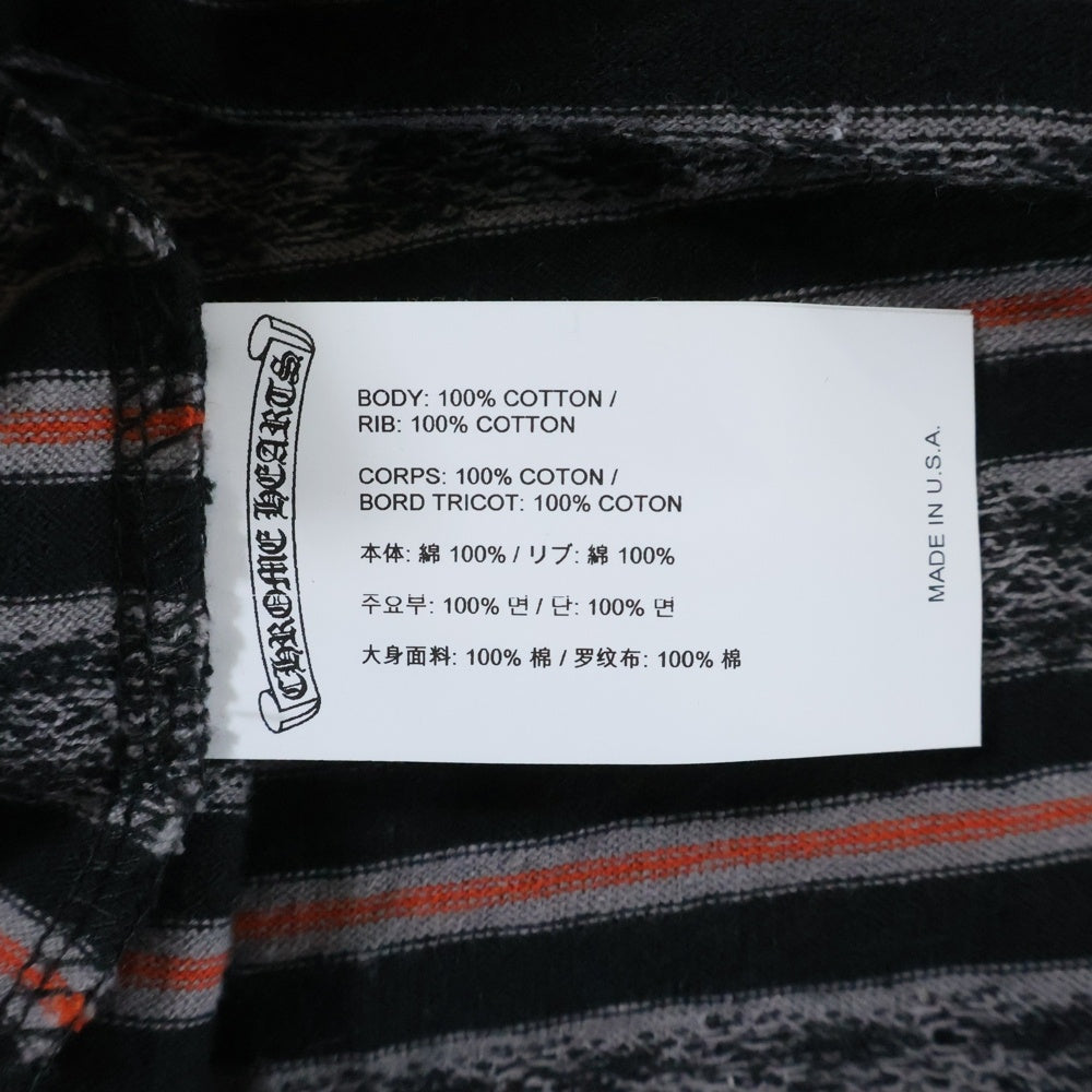 CHROME HEARTS(クロムハーツ) × マッティボーイ ワイノット チョンパー刺繍 ストライプ ポロ ロングスリーブシャツ マルチカラー