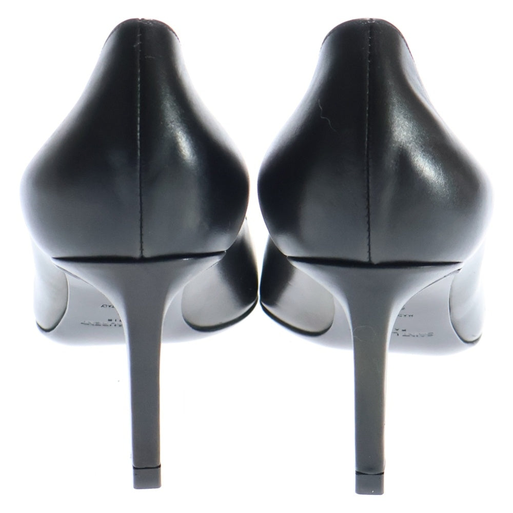 SAINT LAURENT PARIS(サンローランパリ) ポインテッドトゥ レザー ヒールパンプス 322889 ブラック レディース