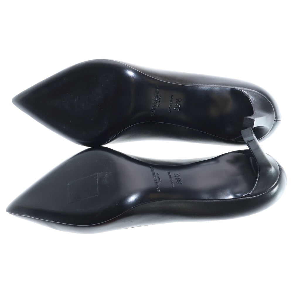 SAINT LAURENT PARIS(サンローランパリ) ポインテッドトゥ レザー ヒールパンプス 322889 ブラック レディース