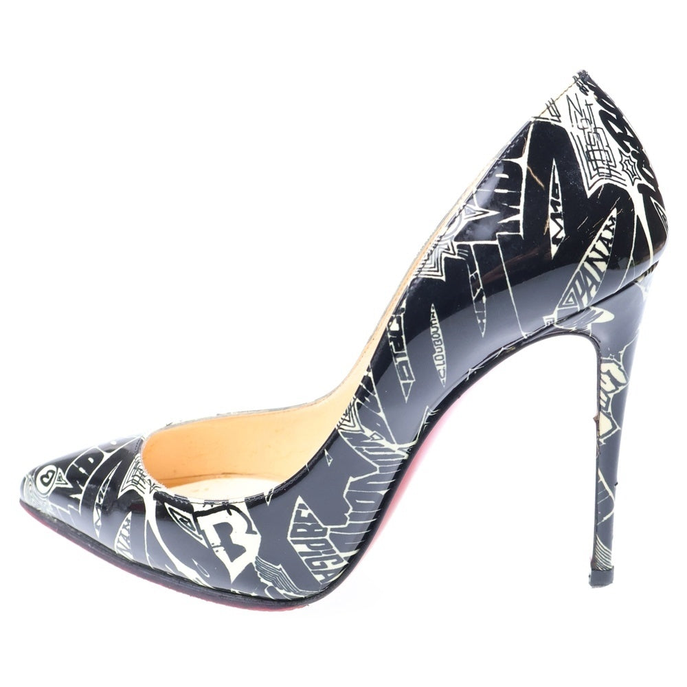 CHRISTIAN LOUBOUTIN(クリスチャンルブタン) PIGALLE 100 NICOGRAF ピガール 総柄 パテントレザー ピンヒール パンプス シューズ レディース