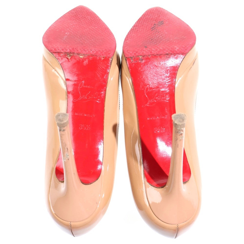 CHRISTIAN LOUBOUTIN(クリスチャンルブタン) ポインテッドトゥ パテント ヒールパンプス ベージュ レディース