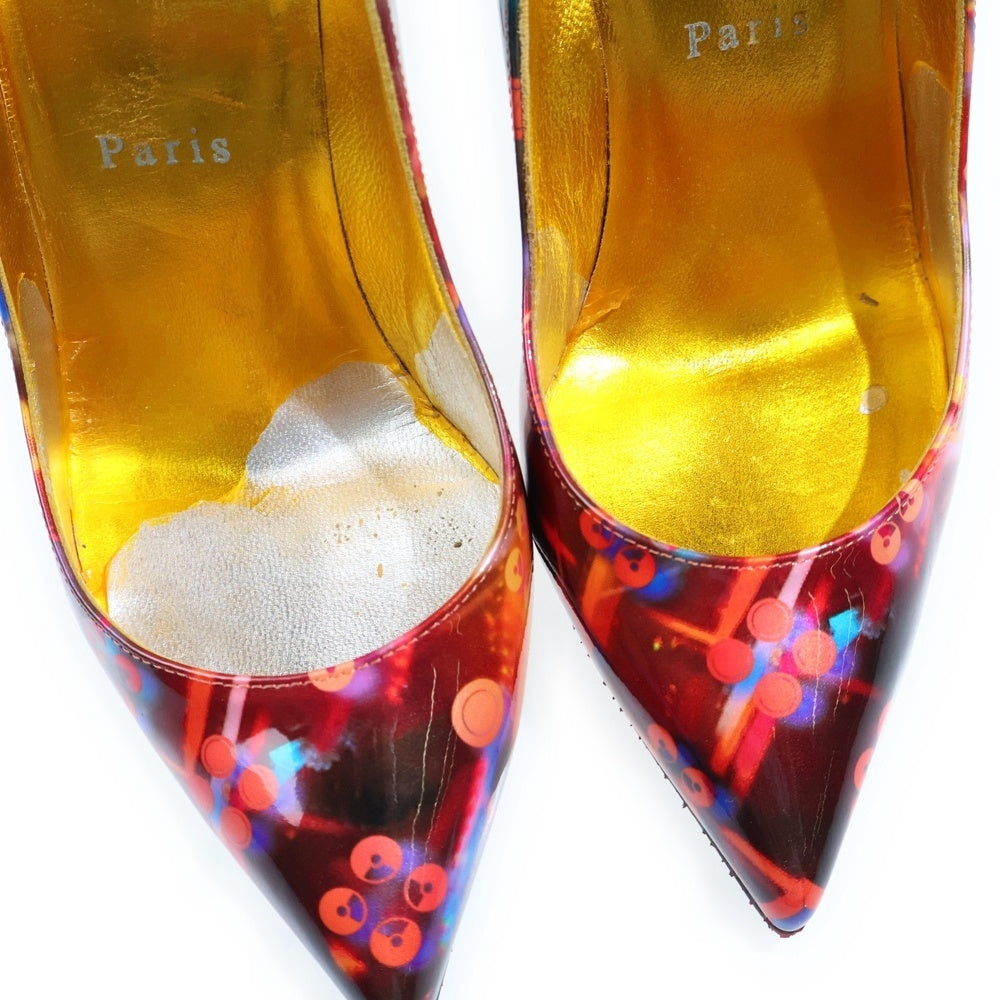 CHRISTIAN LOUBOUTIN(クリスチャンルブタン) Hot Chick パテントレザー ピンヒール パンプス マルチ レディース