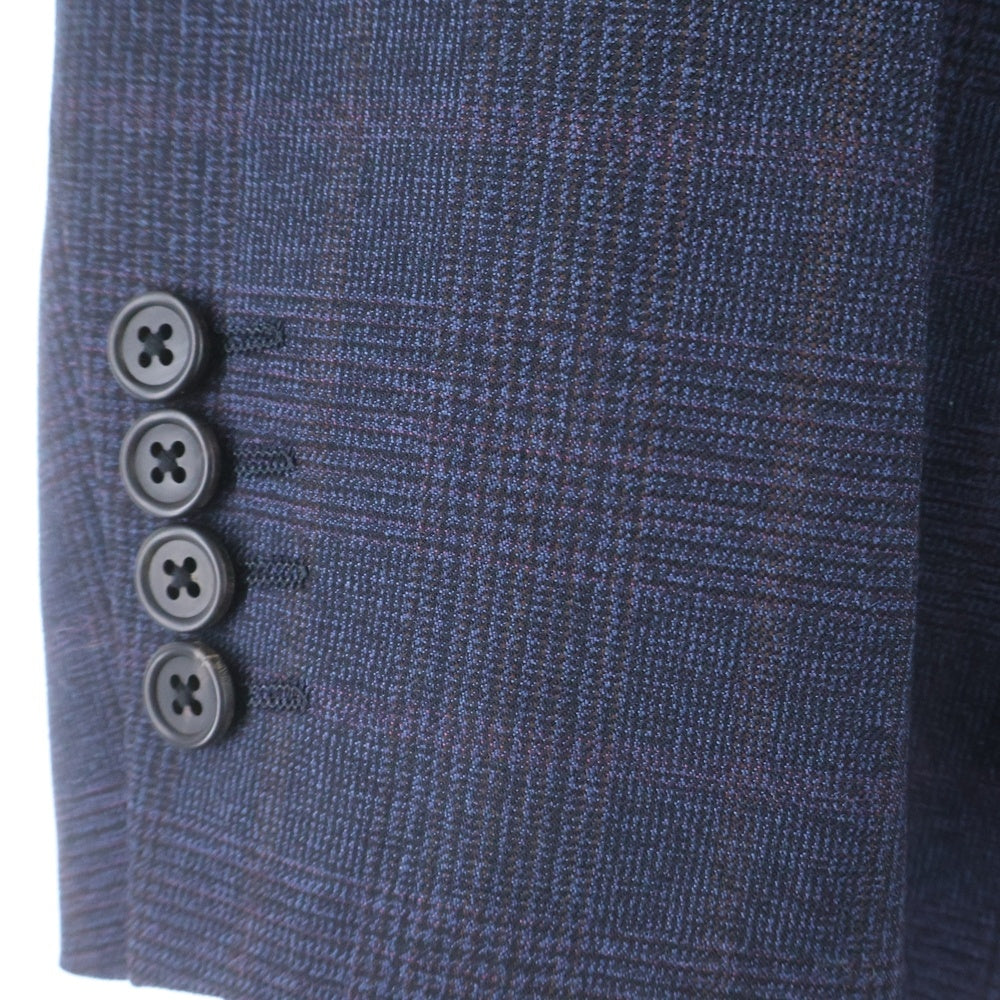 Paul Smith(ポールスミス) チェック柄 セットアップ スーツ 2B テーラードジャケット テーパードパンツ ネイビー