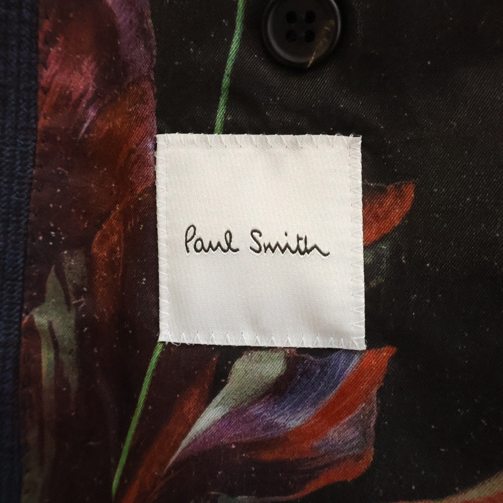 Paul Smith(ポールスミス) チェック柄 セットアップ スーツ 2B テーラードジャケット テーパードパンツ ネイビー
