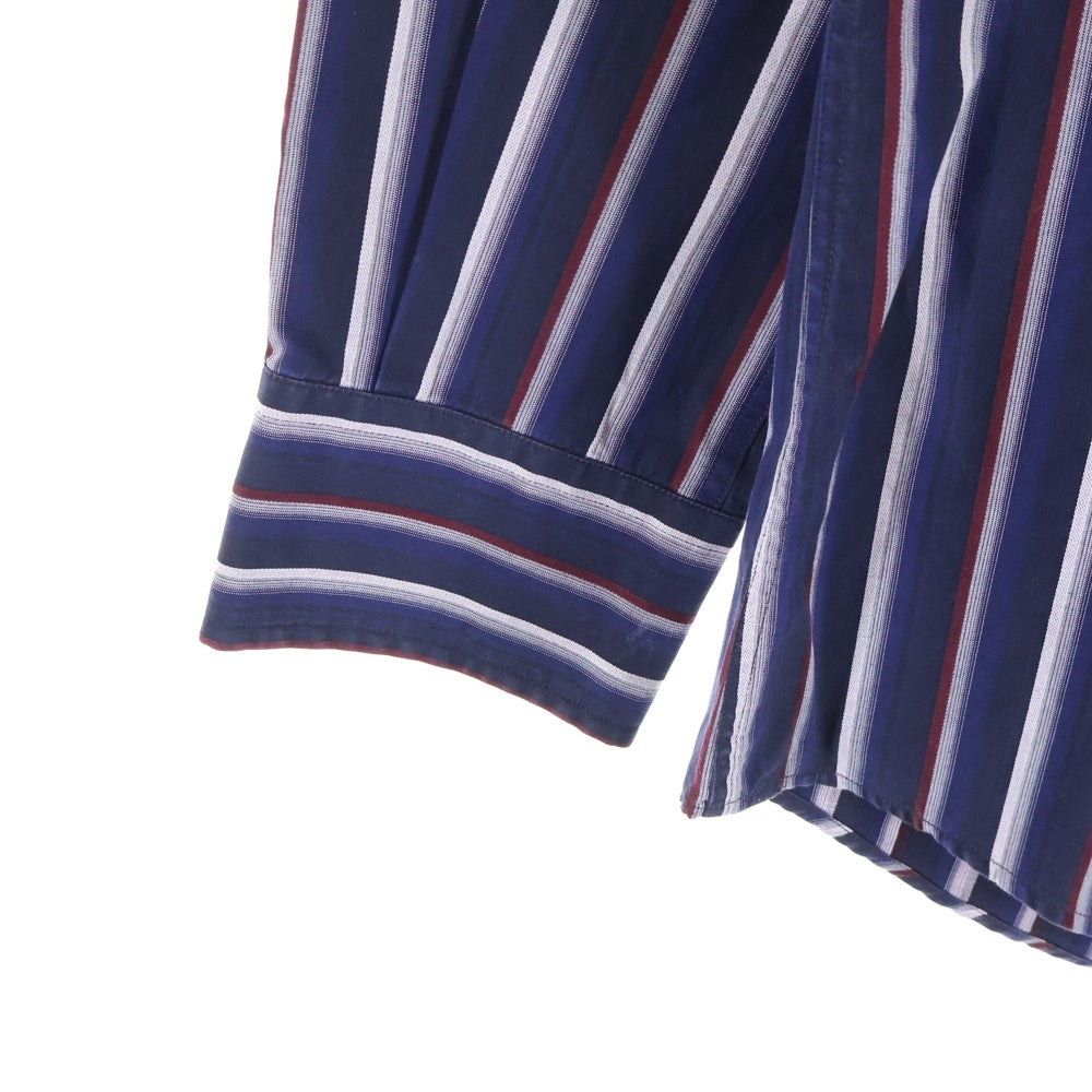 DOLCE & GABBANA(ドルチェアンドガッバーナ) ストライプ柄 ロングスリーブシャツ 長袖シャツ ネイビー