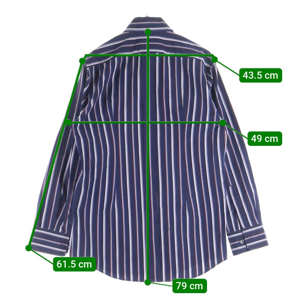 DOLCE & GABBANA(ドルチェアンドガッバーナ) ストライプ柄 ロングスリーブシャツ 長袖シャツ ネイビー