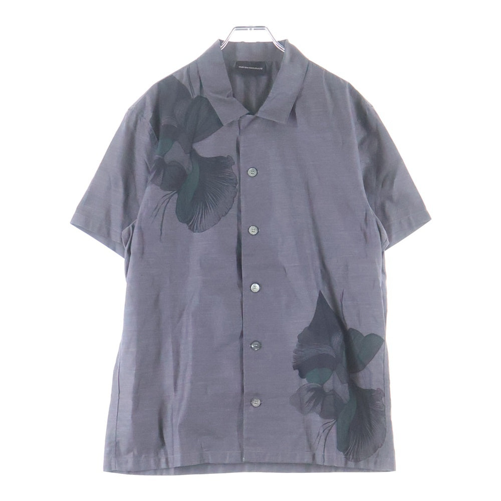 EMPORIO ARMANI(エンポリオアルマーニ) フロントフローラルプリント 半袖シャツ グレー