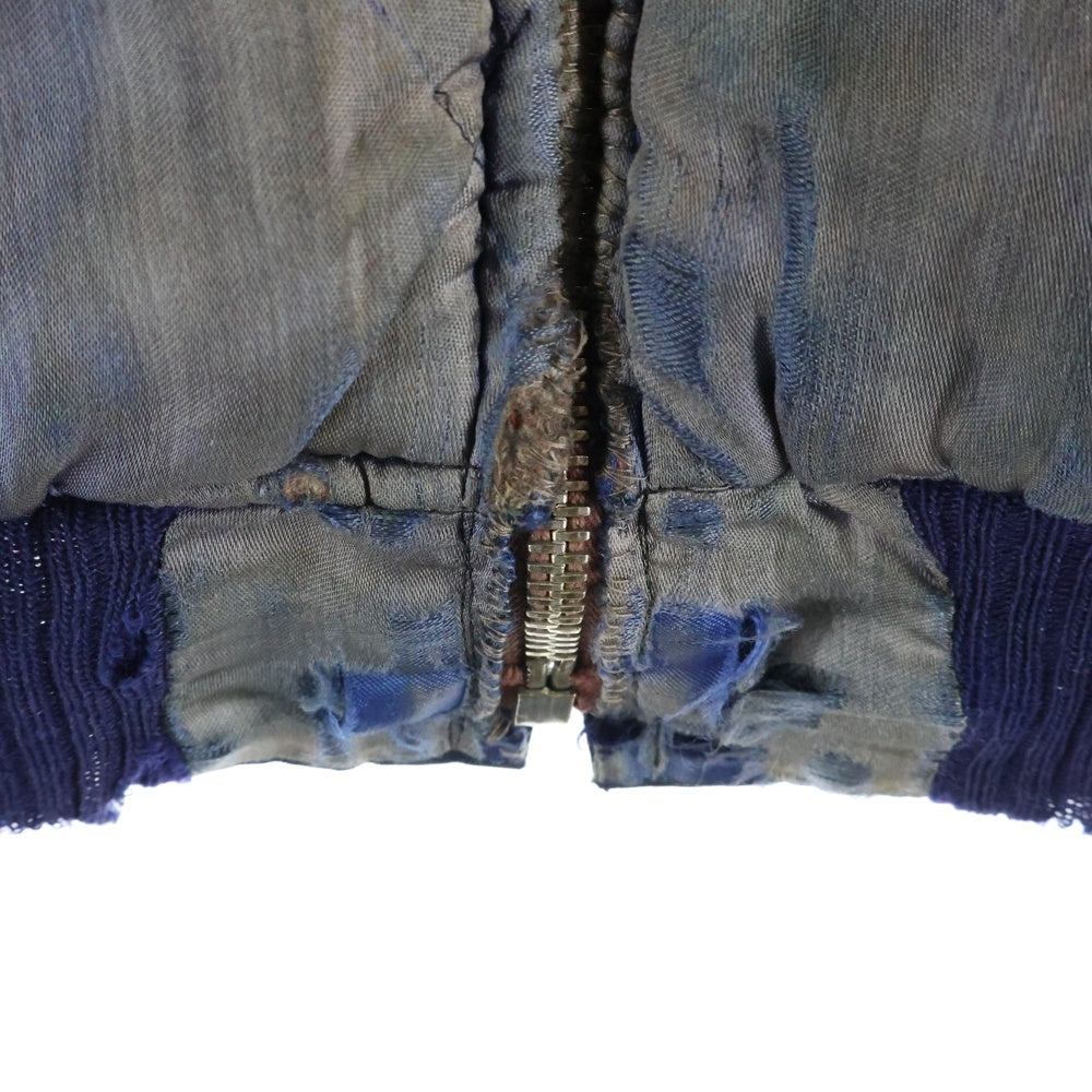 VINTAGE(ヴィンテージ) 50s 回転式TTS A面 サテン 虎刺繍 キルティング B面 ウールギャバ 日本都市 38緯度線無し 鷹 龍 刺繍 スカジャン