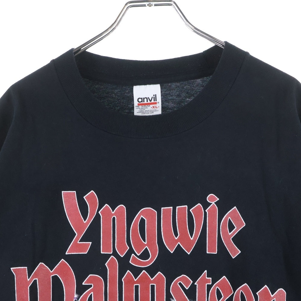 VINTAGE(ヴィンテージ) 90s Yngwie Malmsteen イングヴェイマルムスティーン バンドTシャツ クルーネックTシャツ ブラック