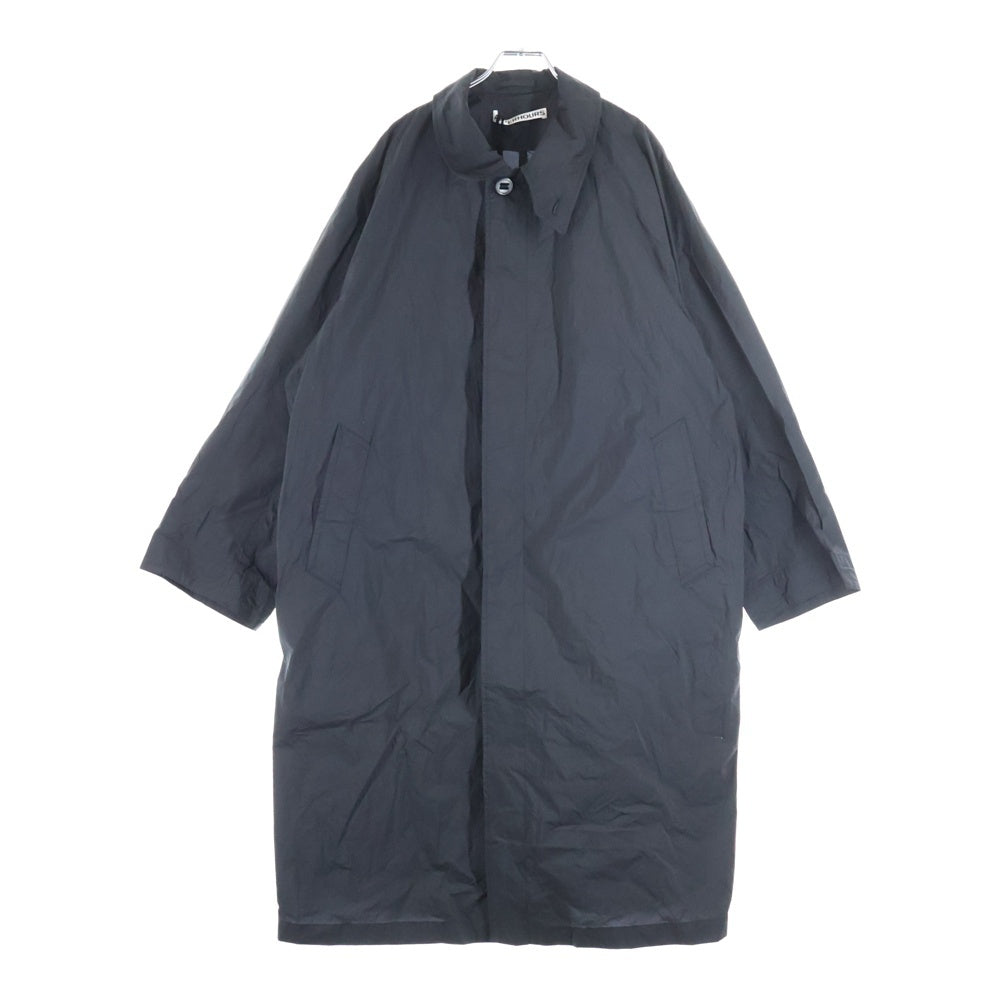 NO BRAND(ノーブランド) AFTERHOURS タグ付 NYLON BALMACAAN COAT ステンカラーコート ブラック