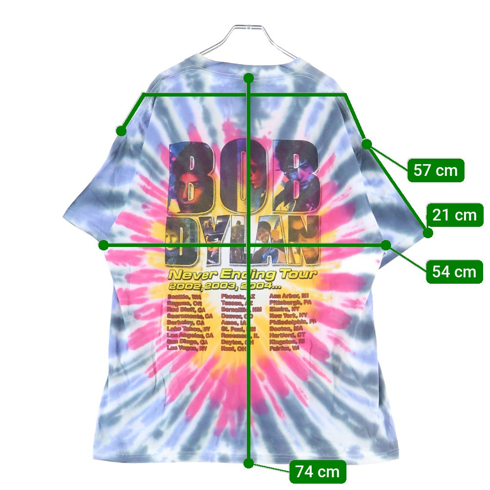 VINTAGE(ヴィンテージ) 00s BOB DYLAN Never Ending Tour Tee バンドT ツアーT タイダイ クルーネックTシャツ タイダイ