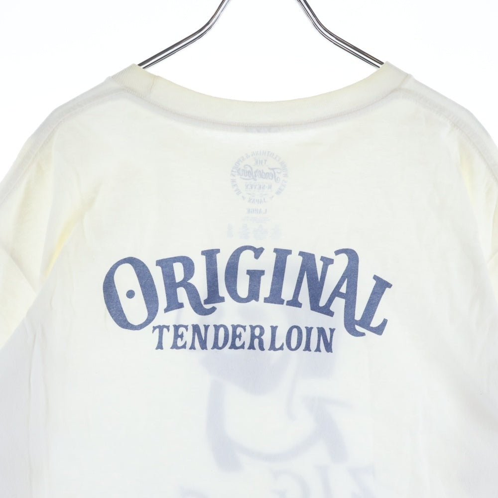 TENDERLOIN(テンダーロイン) ZIG ZAG Classic Logo T-shirt バックロゴ クルーネックTシャツ ホワイト