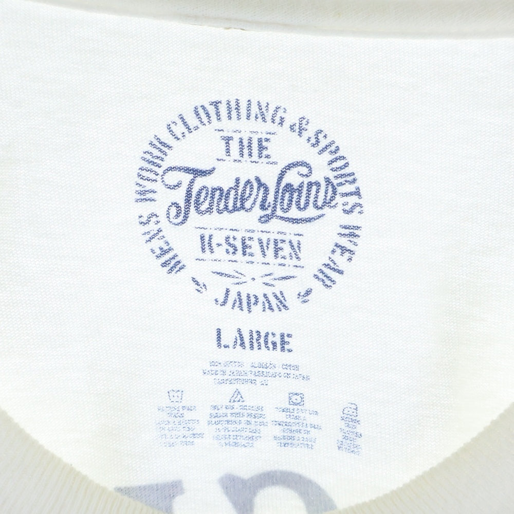 TENDERLOIN(テンダーロイン) ZIG ZAG Classic Logo T-shirt バックロゴ クルーネックTシャツ ホワイト