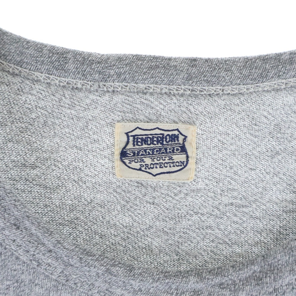TENDERLOIN(テンダーロイン) バックロゴ 霜降り ポケット クルーネックTシャツ グレー