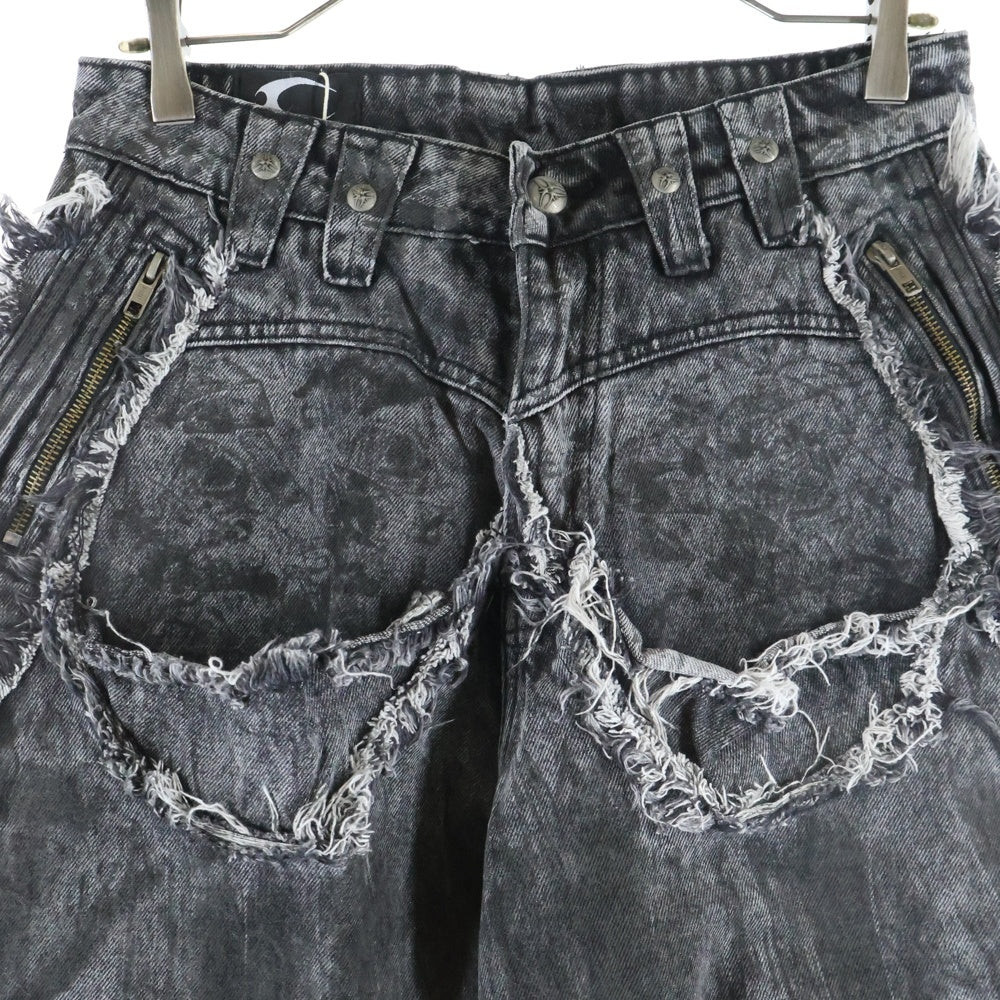 NO BRAND(ノーブランド) COZY WORLDWIDE Chaos Dream Waxed Layer Pants カオス ドリーム ワックスド レイヤー パンツ グレー/ブラック