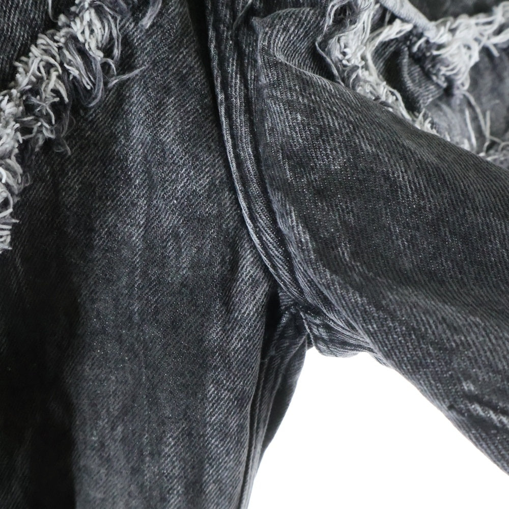 NO BRAND(ノーブランド) COZY WORLDWIDE Chaos Dream Waxed Layer Pants カオス ドリーム ワックスド レイヤー パンツ グレー/ブラック