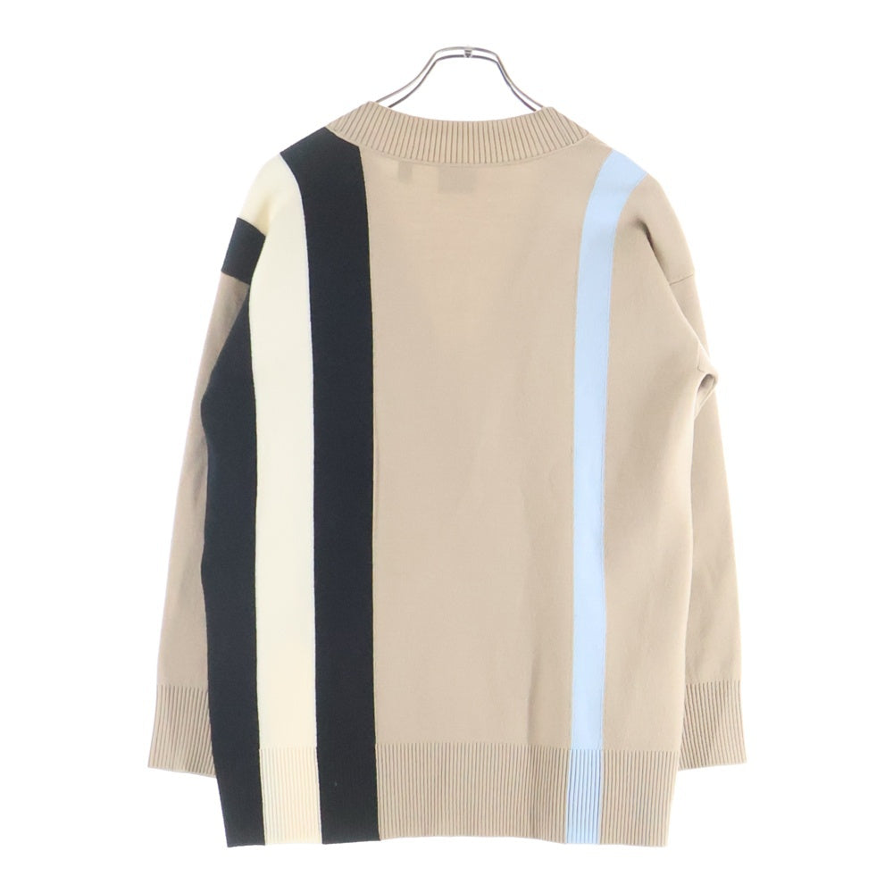 BURBERRY(バーバリー) ロゴジャガード カーディガン ベージュ 8039184