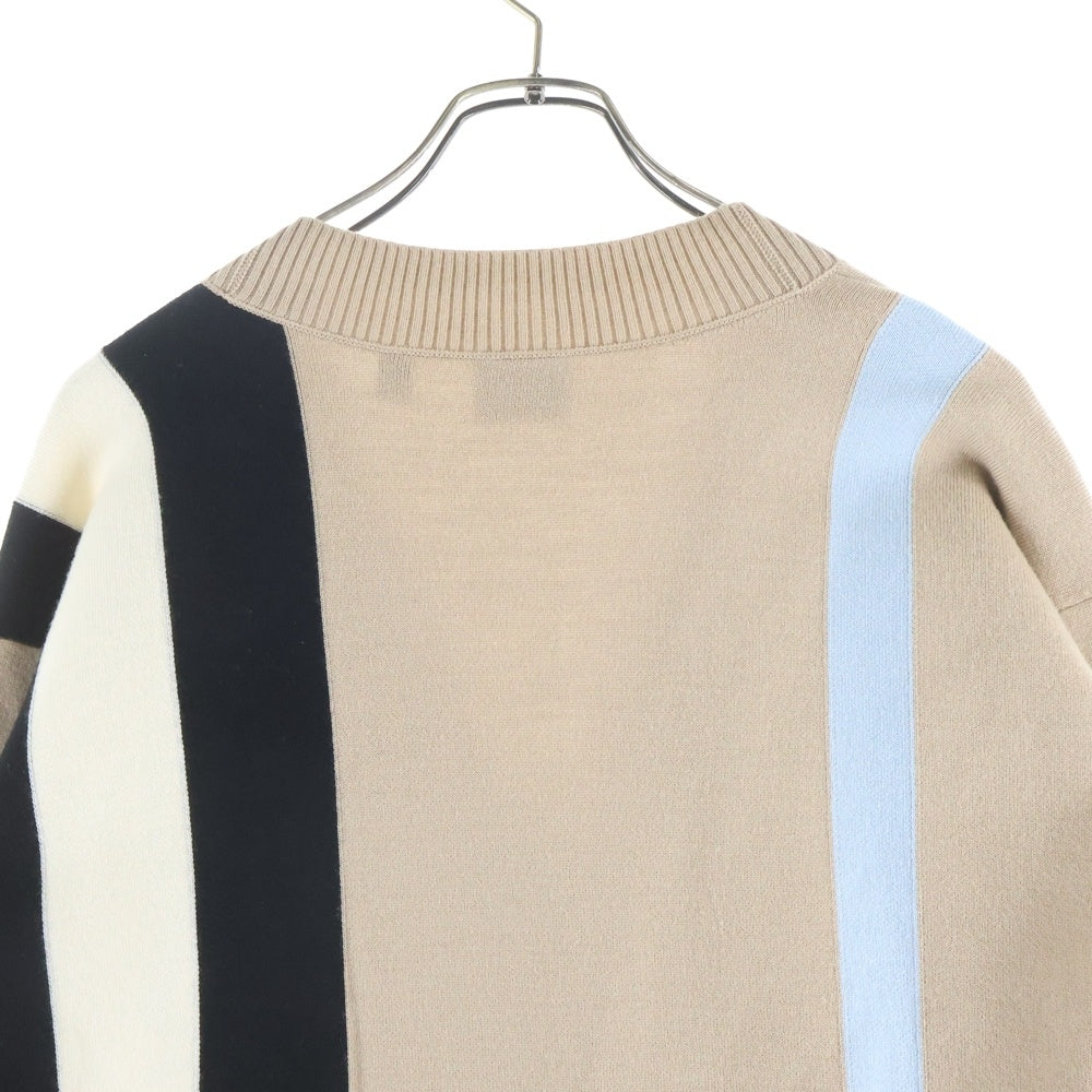 BURBERRY(バーバリー) ロゴジャガード カーディガン ベージュ 8039184