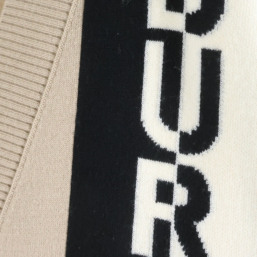 BURBERRY(バーバリー) ロゴジャガード カーディガン ベージュ 8039184