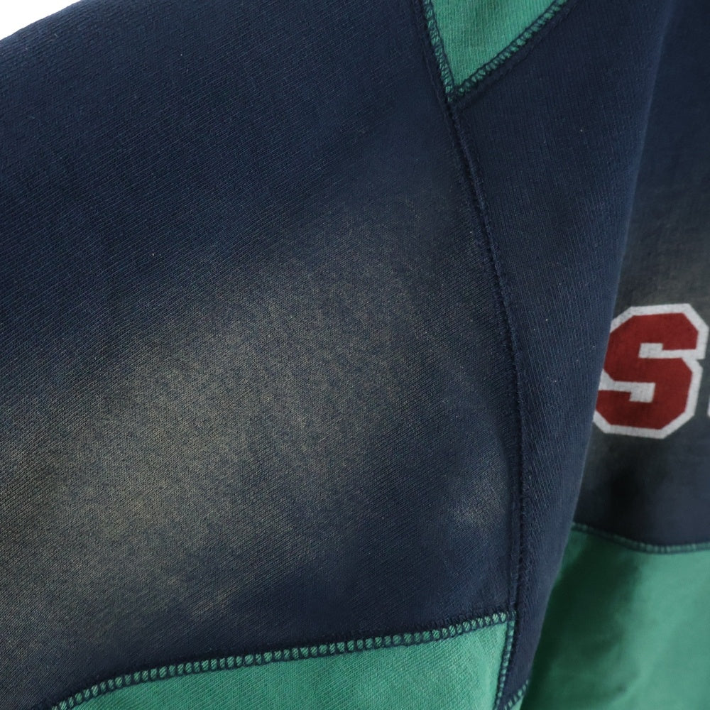 SUPREME(シュプリーム) 20AW Patchwork Hooded Sweatshirt パッチワーク フーデットスウェットシャツ サンフェード加工 パーカー ネイビー/グリーン