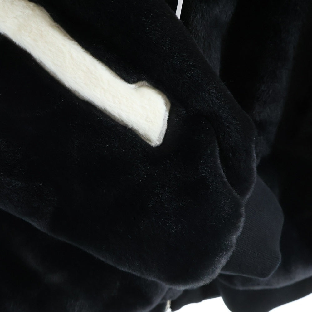 VANSON(バンソン) タグ付 X-REY BORN FUR HOODED JACKET フェイクファー ジャケット ブラック
