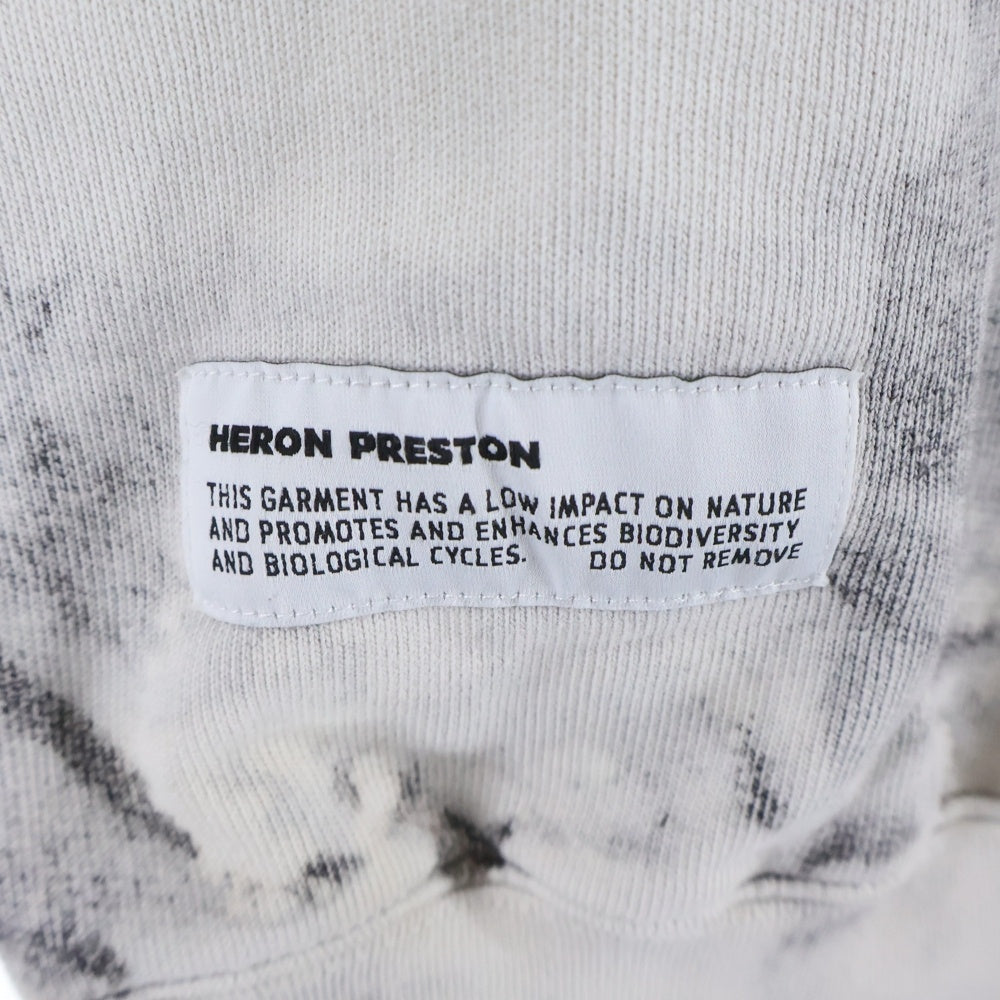 HERON PRESTON(ヘロンプレストン) ×CATERPILLAR SWEAT SHIRT バイカラー クルーネックスウェット グレー