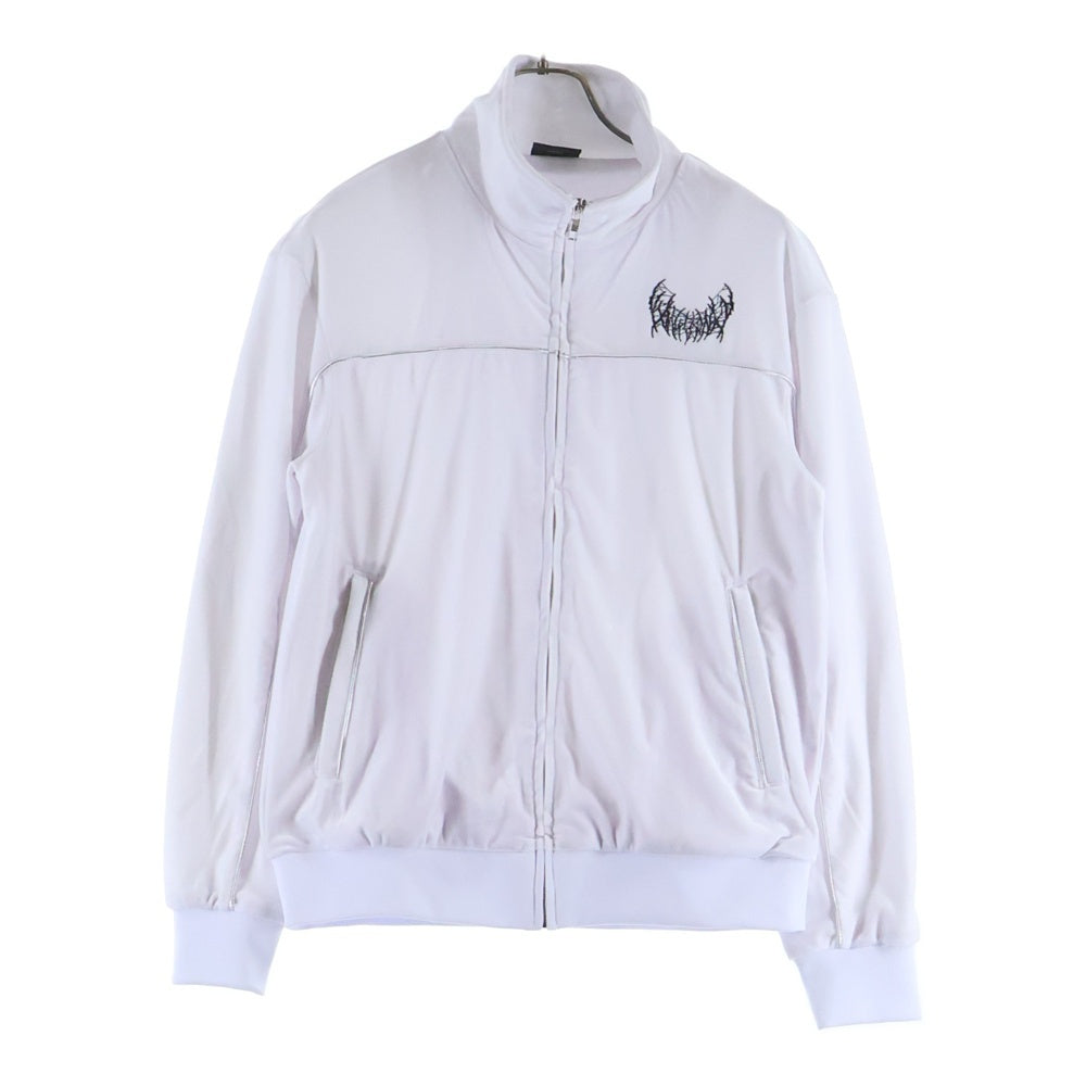 NO BRAND(ノーブランド) YXNGBRATZ ロゴ刺繍 ベロア トラックジャケット ホワイト