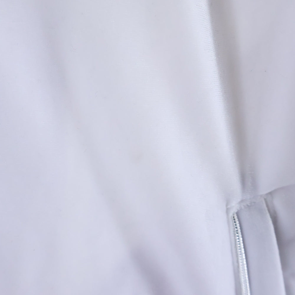 NO BRAND(ノーブランド) YXNGBRATZ ロゴ刺繍 ベロア トラックジャケット ホワイト