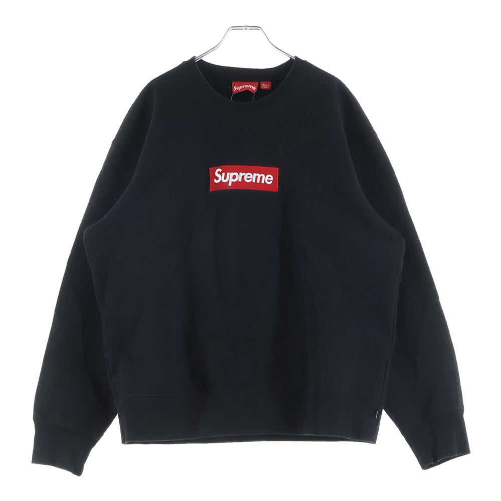 SUPREME(シュプリーム) 22AW Box Logo Crewneck Sweatshirt ボックスロゴ クルーネック 長袖スウェットトレーナー 裏起毛 ブラック
