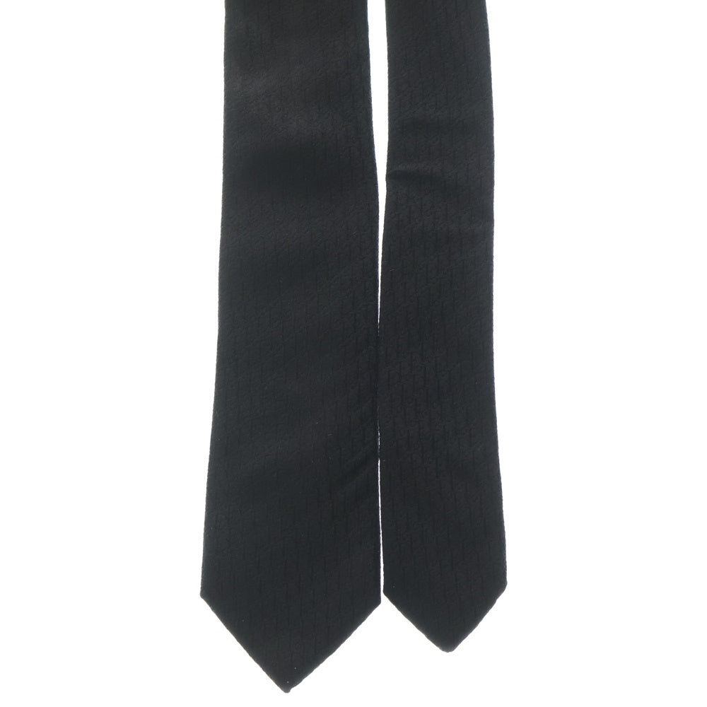 Dior HOMME(ディオールオム) オブリーク トロッター柄 ナロータイ ネクタイ ブラック