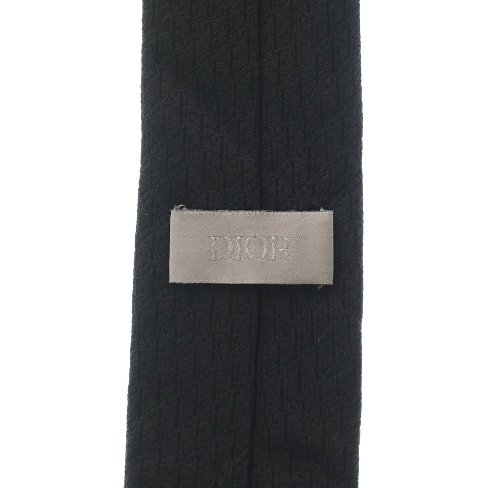 Dior HOMME(ディオールオム) オブリーク トロッター柄 ナロータイ ネクタイ ブラック