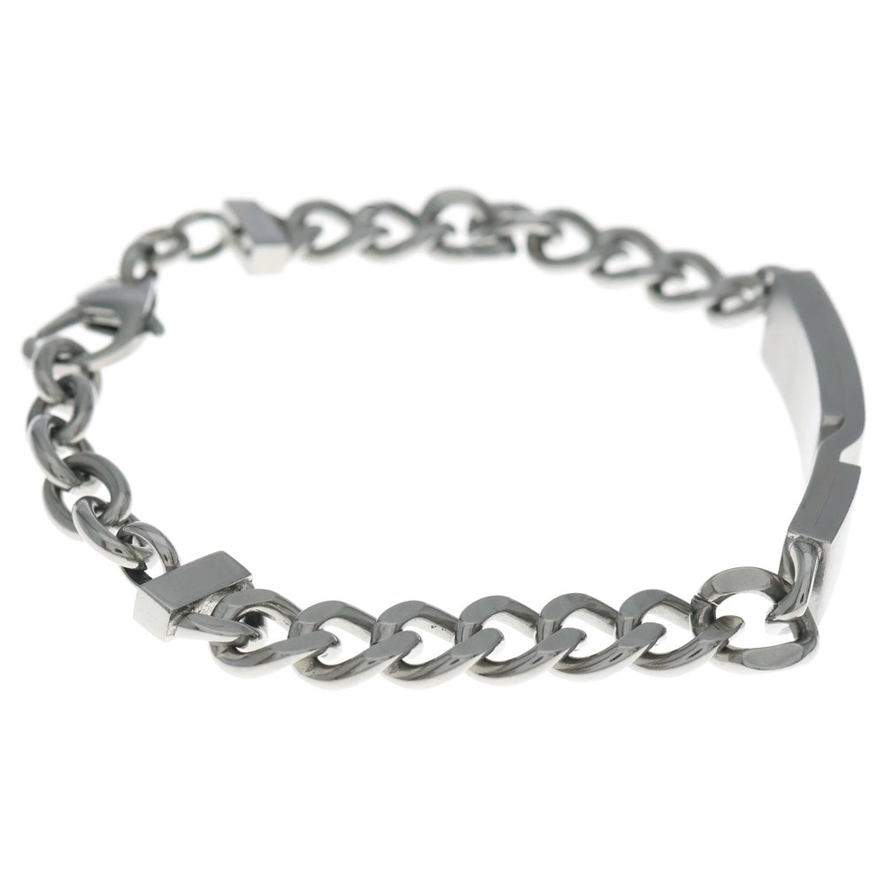 DIESEL(ディーゼル) Logo Plate Chain Bracelet ロゴプレート チェーン ブレスレット DX0966040 シルバー レディース