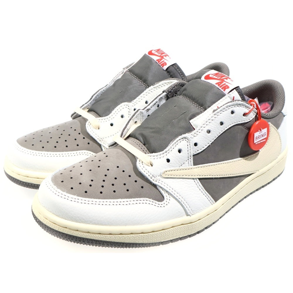 NIKE(ナイキ) ×TRAVIS SCOTT AIR JORDAN 1 LOW REVERSE MOCHA トラヴィススコット エアジョーダン 1 ローカットスニーカー ブラウン/ホワイト US9.5/27.5cm DM7866-162