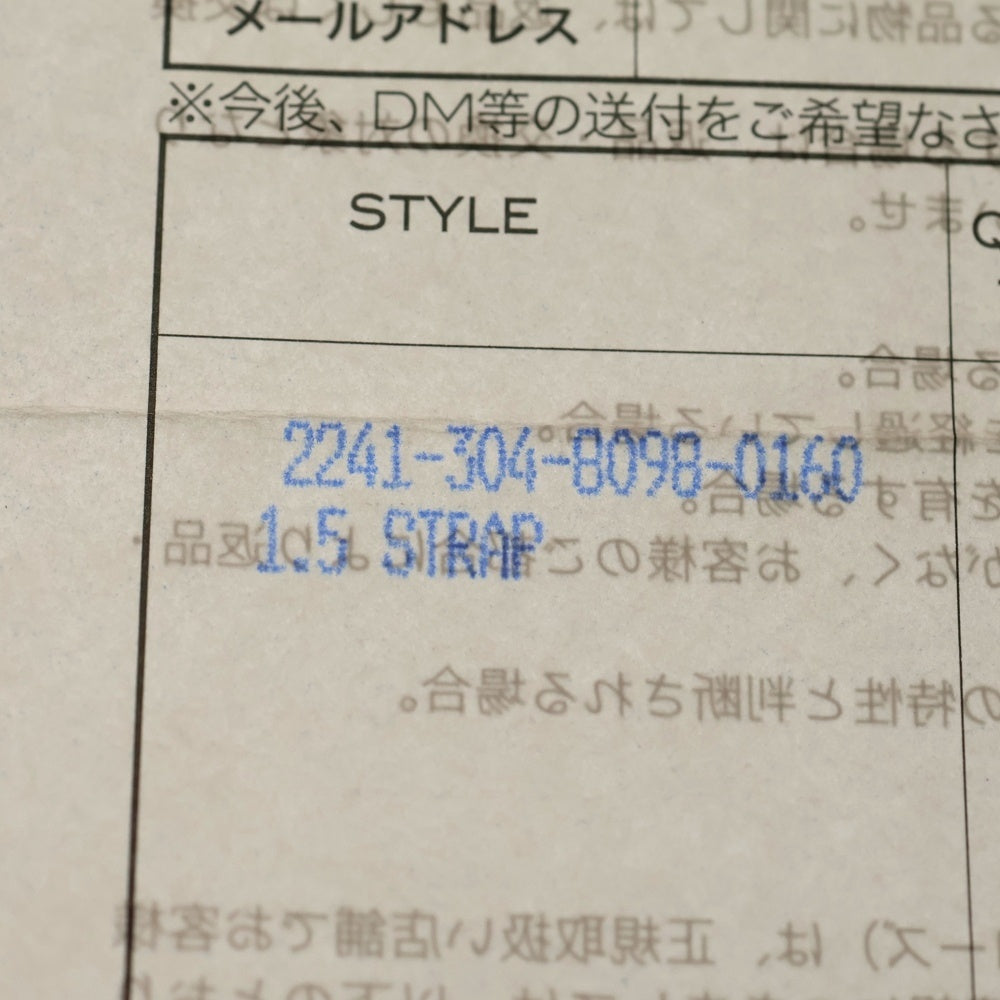 CHROME HEARTS(クロムハーツ) 1.5 STRAP 1.5inch スクロールラベルリベッツ レザーベルト ホワイト