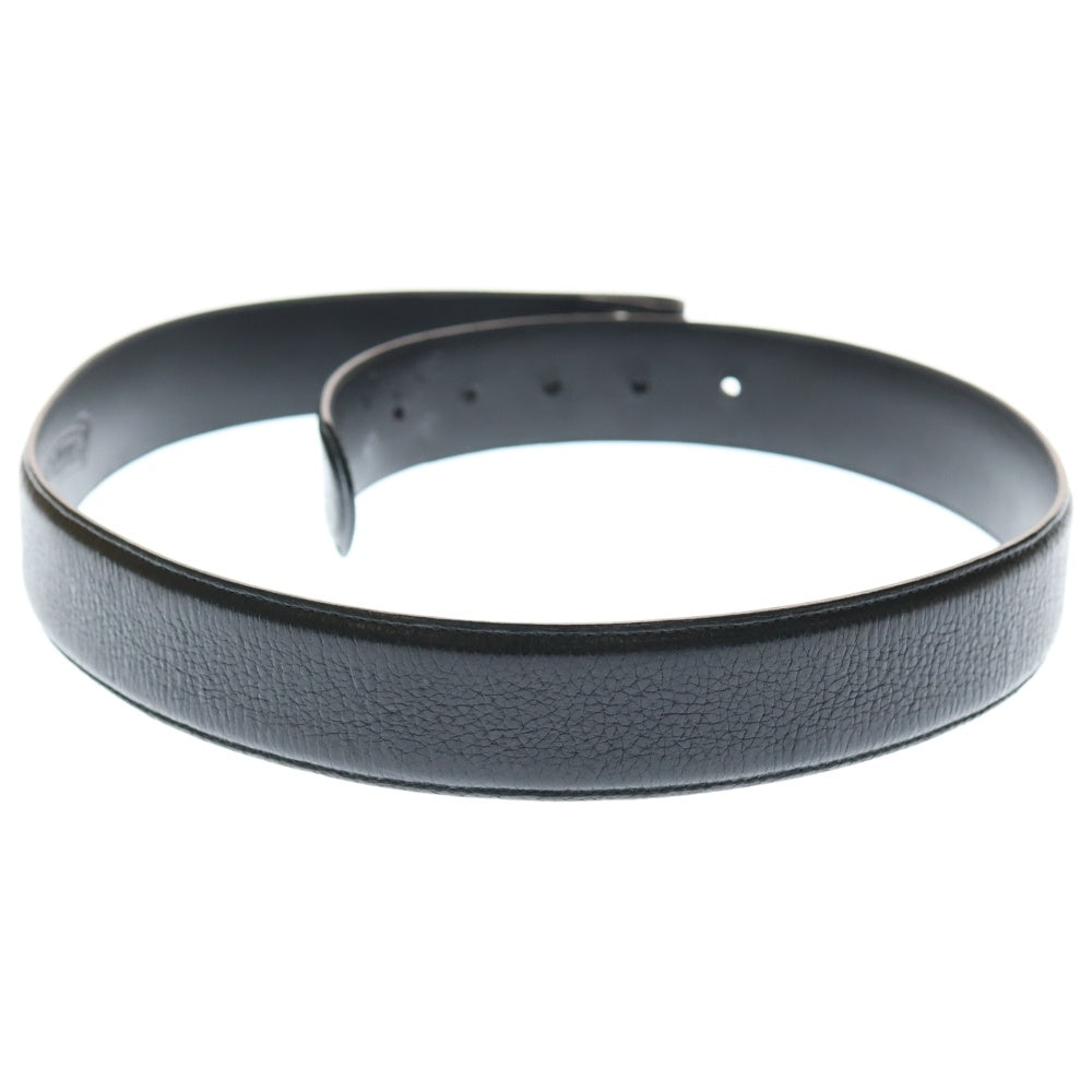 CHROME HEARTS(クロムハーツ) 1.5 STRAP 1.5inch スクロールラベルリベッツ レザーベルト ブラック