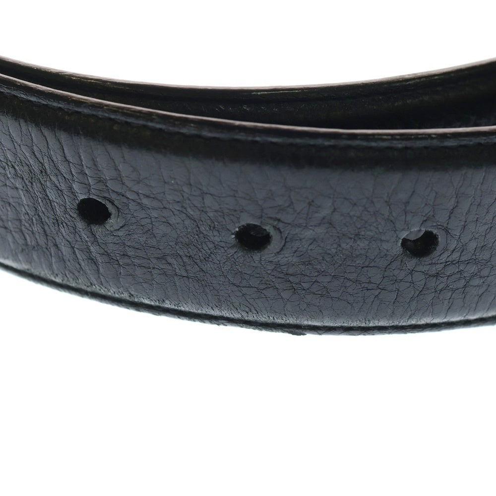 CHROME HEARTS(クロムハーツ) 1.5 STRAP 1.5inch スクロールラベルリベッツ レザーベルト ブラック