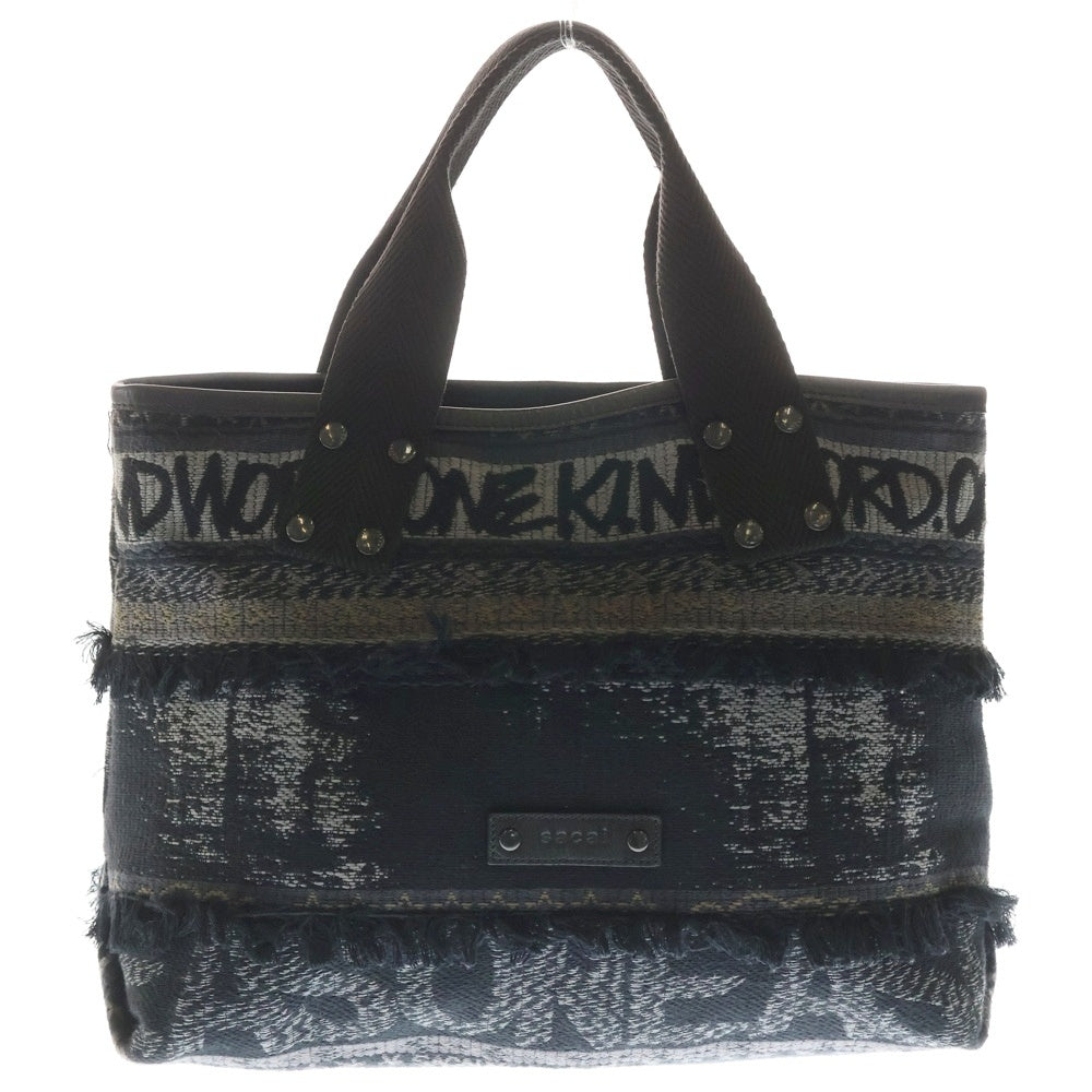 Sacai(サカイ) 23SS Jacquard Tote Medium ジャカード トート ミディアム バッグ ブラック 23-0472S