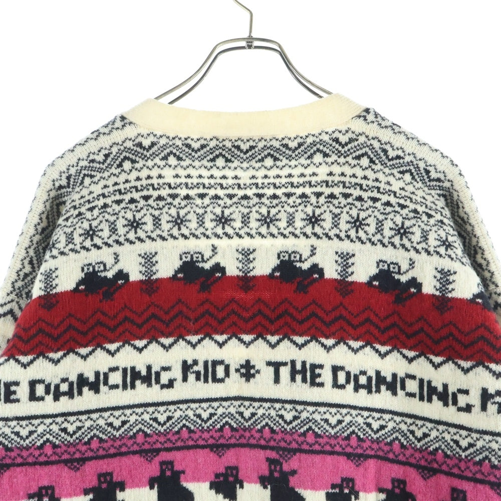 CELINE(セリーヌ) 21SS THE DANCING KID WOOL JACQUARD DOLLS KNIT CARDIGAN ダンシングキッド ウールジャカードドールズニットカーディガン マルチカラー 2A08L715M