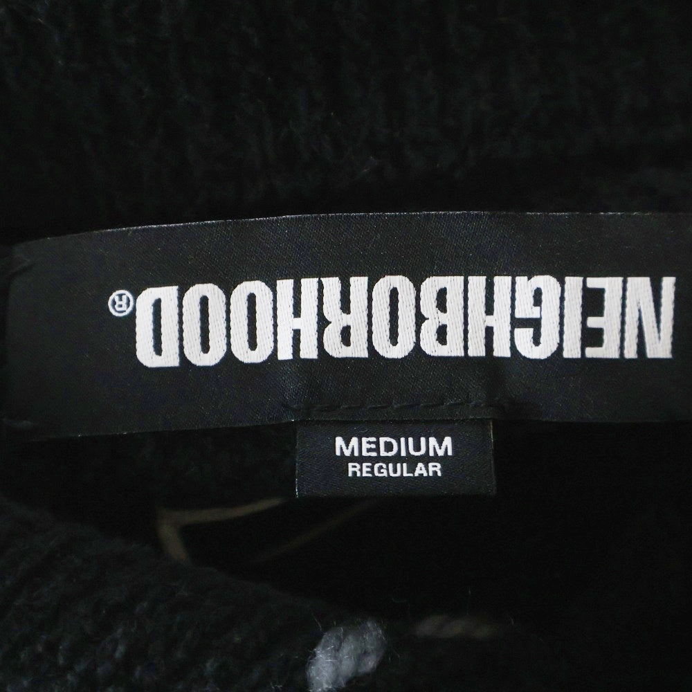 NEIGHBORHOOD(ネイバーフッド) × PHINGERIN PG1 SAVAGE KNIT フィンガリン サヴェージニット ジャケット PD-242-NH-KN-011 ブラック×ホワイト