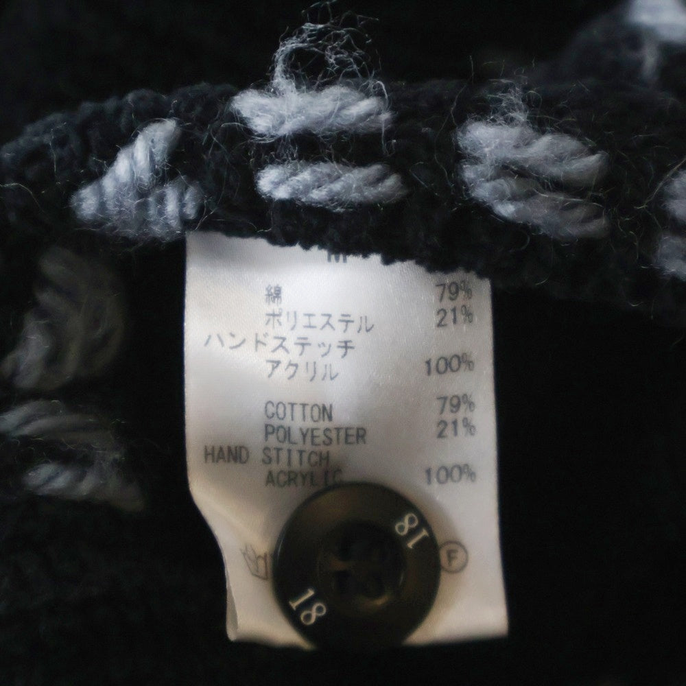 NEIGHBORHOOD(ネイバーフッド) × PHINGERIN PG1 SAVAGE KNIT フィンガリン サヴェージニット ジャケット PD-242-NH-KN-011 ブラック×ホワイト