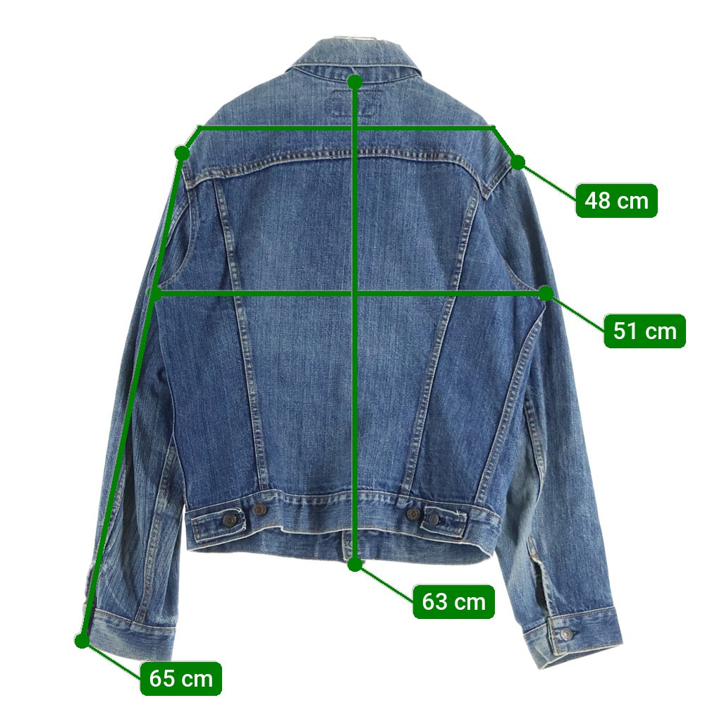 Levi's(リーバイス) 70s ケアタグ欠品 スモールe ボタン裏53 70505 4th フォース Gジャン インディゴ