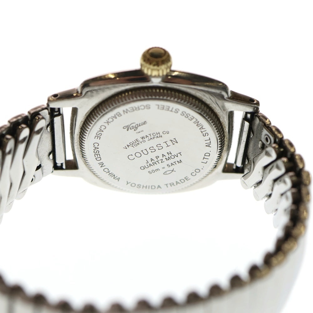 VAGUE WATCH(ヴァーグウォッチ) Coussin Early Extension クッサンアーリーエクステンション 蛇腹 腕時計 シルバー/ゴールド