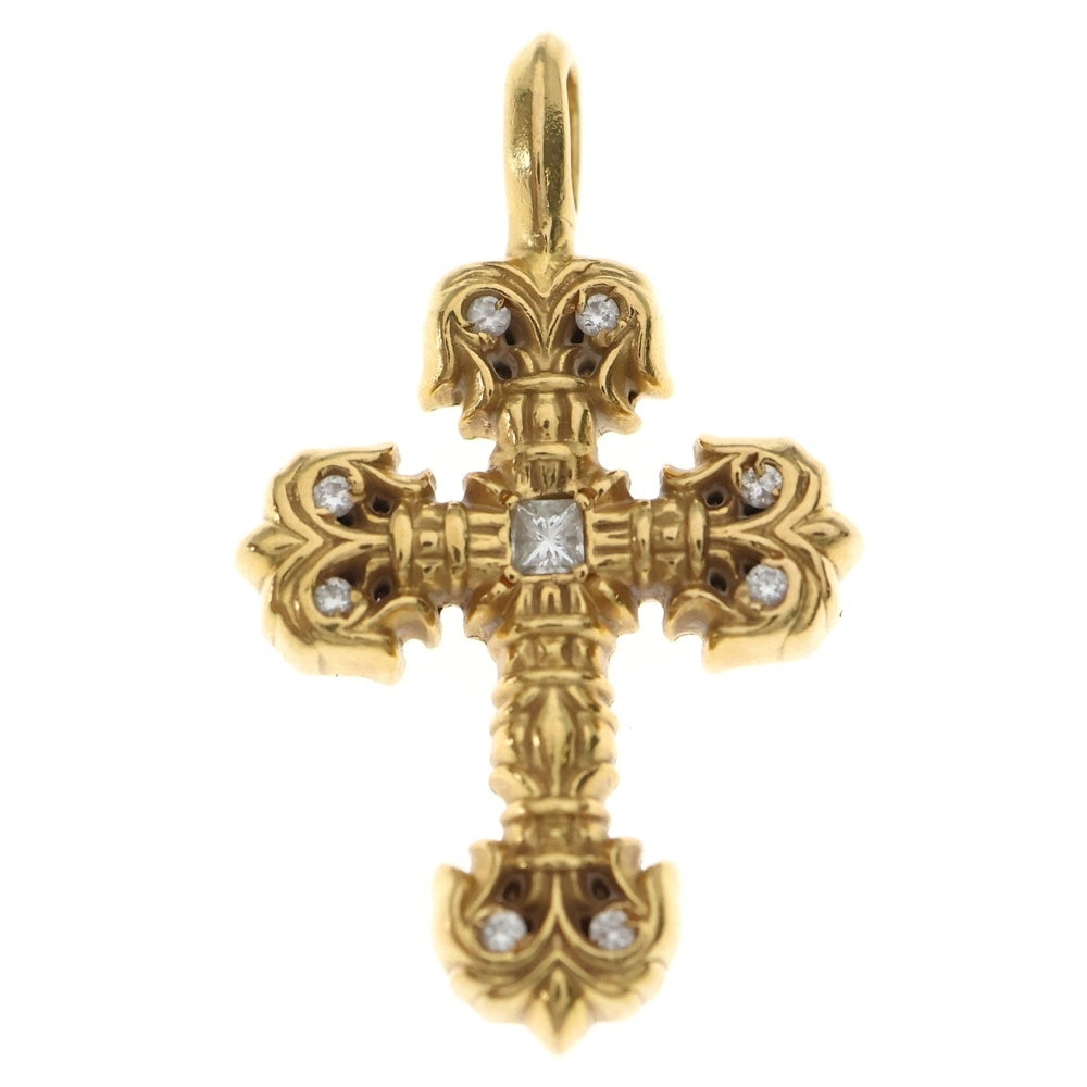 CHROME HEARTS(クロムハーツ) 22K FILIGREE TINY P/DIA タイニーフィリグリークロス PAVEダイヤ ペンダントトップ ゴールド BCA045