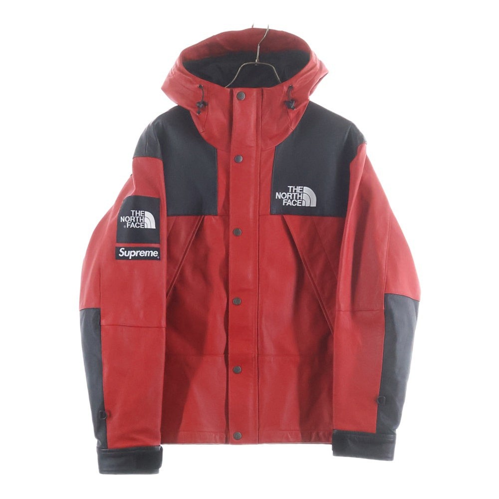 SUPREME(シュプリーム) 18AW × THE NORTH FACE Leather Mountain Jacket NF0A3VJ8 ザノースフェイス レザーマウンテンジャケット レッド/ブラック