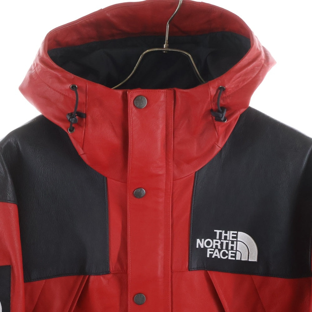 SUPREME(シュプリーム) 18AW × THE NORTH FACE Leather Mountain Jacket NF0A3VJ8 ザノースフェイス レザーマウンテンジャケット レッド/ブラック
