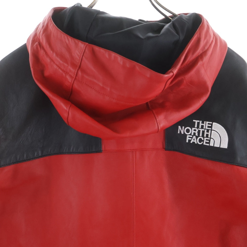 SUPREME(シュプリーム) 18AW × THE NORTH FACE Leather Mountain Jacket NF0A3VJ8 ザノースフェイス レザーマウンテンジャケット レッド/ブラック